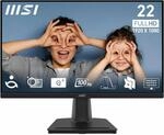 MSI PRO MP225V B&uuml;ro-Monitor 21,5 Zoll Full HD &ndash; Panel VA 1920 x 1080, 100 Hz,