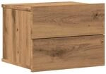 vidaXL Wand-Nachttisch Artisan-Eiche 40x32x30 cm, schwebender Nachttisch,