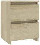 vidaXL Nachttisch 2 Schubladen Nachtschrank Nachtkommode Nachtkonsole
