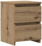 vidaXL Nachttisch, Nachtschrank mit 2 Schubladen, Nachtkommode f&uuml;r...
