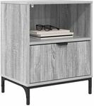 vidaXL Nachttisch 2 pcs Grau Sonoma 49 x 36 x 61 cm Holzwerkstoff, Nachttisch,