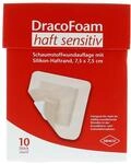 DRACOFOAM Haft sensitiv Schaumst.Wund.7,5x7,5 cm 10 St