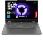 Lenovo LOQ Essential Gaming AI Laptop | 15.6" FHD 144Hz | NVIDIA GeForce RTX...