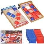 Relaxdays 10022795 Wurfspiel 2 in 1, Cornhole & Tic Tac Toe, 10 Bean Bags,