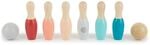 Bieco Mini Kegelspiel f&uuml;r Kind aus Holz | 8-TLG. Bowling Set | Outdoor Spielzeug 