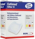 Cutimed Siltec B Schaumverb.10x10 cm m.Haftr.