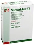 Vliwaktiv AG Aktivkohle Saugkompresse mit Silber 10x10 cm, 1