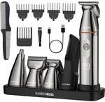 BarberBoss rasierer herren elektrisch, bartschneider herren, 5-in-1 Pflegeset f&uuml;r