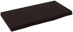 vidaXL Wandregal Dunkelbraun 40x20x2 cm Massivholz Eiche Behandelt