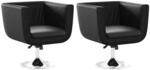 vidaXL Barsessel 2 STK. Kunstleder Schwarz