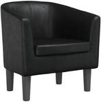 vidaXL Clubsessel Schwarz Kunstleder