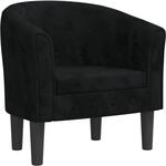 vidaXL Clubsessel Schwarz Samt
