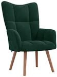 vidaXL Relaxsessel, Sessel mit Stahlrahmen Holzbeinen, Relaxstuhl Polsterstuhl...