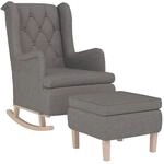 vidaXL Schaukelsessel mit Hocker Schaukelstuhl Schwingstuhl Relaxsessel Sessel