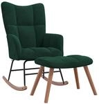 vidaXL Schaukelstuhl mit Hocker Relaxstuhl Schaukelsessel Schwingsessel...