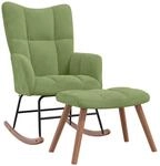vidaXL Schaukelstuhl mit Hocker, Sessel Schwingstuhl mit Armlehne,...
