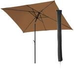 SVITA Sonnenschirm Set 3x2m Balkonschirm rechteckig mit Sonnenschutz Matt