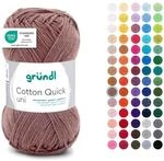 Gr&uuml;ndl Wolle Cotton Quick uni - d&uuml;nne Wolle zum H&auml;keln - Strickgarn - H&auml;kelgarn -