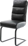 Schwingstuhl Pela-Flex Freischwinger flach Schwarz Echt-Leder Schwarz 