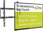 goobay TV-Wandhalterung 32&ndash;55 Zoll, starr, ultraflach 20,5 mm, VESA 400x400, bis 35