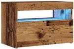 vidaXL TV Schrank, Fernsehtisch mit Stauraum LED-Leuchten, Lowboard f&uuml;r...