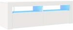 vidaXL TV Schrank mit LED-Leuchten Lowboard Fernsehschrank Fernsehtisch...