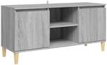 vidaXL TV Schrank mit Massivholz-Beinen Lowboard TV M&ouml;bel Tisch Board Sideboard