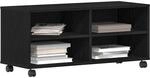 vidaXL TV-Schr&auml;nk 90 x 35 x 40,5 cm Schwarz Holzwerkstoff | Genug Platz f&uuml;r...