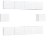 vidaXL TV Schrank Set 6-TLG. Wohnwand Schrankwand Anbauwand H&auml;ngeschrank Lowboard TV