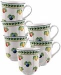 Villeroy & Boch French Garden Fleurence Kaffeebecher 6er Set, 300 ml, Tassen im