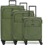 REDOLZ Koffer-Set 3-teilig 4 Doppelrollen TSA-Schloss erweiterbar