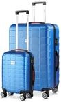 MONZANA&reg; 2er Set Koffer Boardcase M, XL Gelgriffe TSA Schloss Reisekoffer...