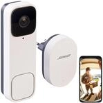 Somikon Klingel mit Kamera: Kabellose WLAN-2K-Video-T&uuml;rklingel, 170&deg;,