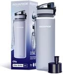 AQUAPHOR City Filterflasche 500ml Grau I Flasche mit Wasserfilter f&uuml;r unterwegs I