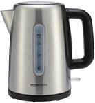 Amazon Basics Wasserkocher Edelstahl 1,7L, 2000W, Kabellos, Automatische Abschaltung,