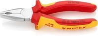 KNIPEX Kombizange auf SB-Karte verchromt isoliert mit Mehrkomponenten-H&uuml;llen,