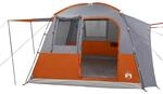 vidaXL Autozelt 4 Personen Grau und Orange Wasserfest, Zelt, Zelt Kofferraum,