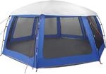 vidaXL Poolzelt mit abnehmbarem &Uuml;berzelt Netzw&auml;nden Azurblau 690x690cm, Pooldach,