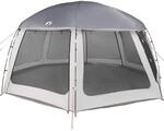 vidaXL Poolzelt mit abnehmbarem &Uuml;berzelt Netzw&auml;nden Grau 612x612cm, Pooldach,