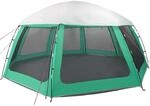 vidaXL Poolzelt mit abnehmbarem &Uuml;berzelt Netzw&auml;nden Meergr&uuml;n 612x612cm