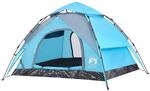 vidaXL Kuppel Campingzelt 3 Personen, Kuppelzelt mit Quick-Release-System, Wurfzelt