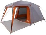 vidaXL Campingzelt mit Vorzelt 5 Personen Grau und Orange Wasserdicht, Zelt,