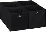 Relaxdays Aufbewahrungsbox 4er Set, Faltbare Regalboxen, HBT 30 x 30 x 30 cm,