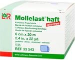 Mollelast Haft Binden Latexfrei 6 cmx20 m Blau, 1 St