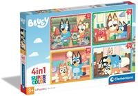 Clementoni Bluey Puzzle 4 in 1, Puzzle f&uuml;r Kinder ab 3 Jahren | Hergestellt in