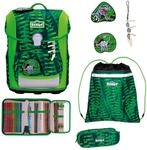 SCOUT Schulranzen Basic Neo Set 4-teilig Danger Dino gr&uuml;n