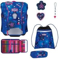 SCOUT Schulranzen Micro Set LED 4-teilig Sparkling Dream blau