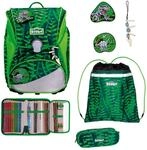 SCOUT Schulranzen Alpha Set 4-teilig Danger Dino gr&uuml;n