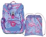 DerDieDas Schulranzen ErgoFlex Light Superflash Set 6-teilig Magic Unicorn hellblau