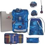 DerDieDas Schulranzen ErgoFlex Easy Set 6-teilig Turbo Speed blau